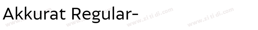 Akkurat Regular字体转换